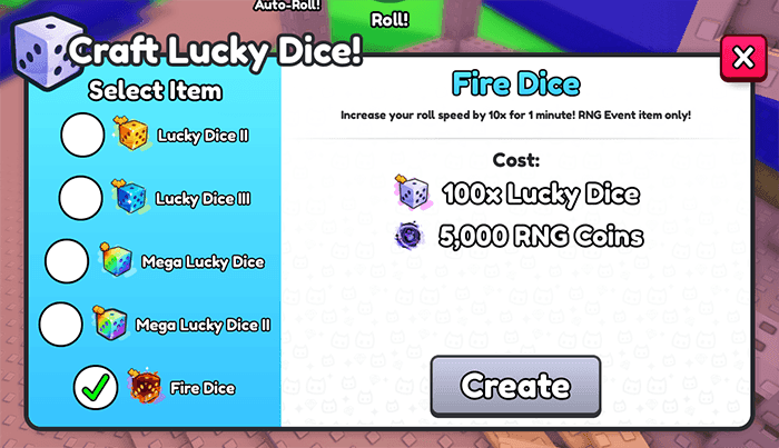 Ps99 rng event part 2 craft dice