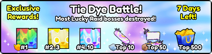 Ps99 raid bosses tie dye clan battle ui