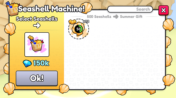 Ps99 seashell machine